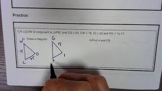 U8 L6 Algebra in Congruent Triangles