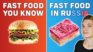 Trying Russian Fast Food in St. Petersburg, Russia (weird but tasty)
