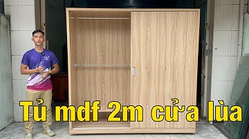 Tủ áo mdf - tủ áo cửa lùa #noithatgiare #tutho #wood #dogo #banghego #dothocung