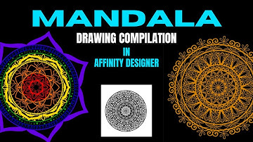 Mandala Drawing Compilation 1 | Affinity Designer Symmetry Tool