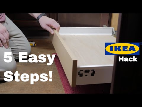 How To Make Pull Out Cabinet Shelves From Ikea Drawers Easy Diy