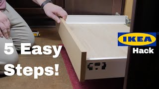 How to Make Pull Out Cabinet Shelves from IKEA Drawers  Easy DIY IKEA HACK for Kitchen Organization