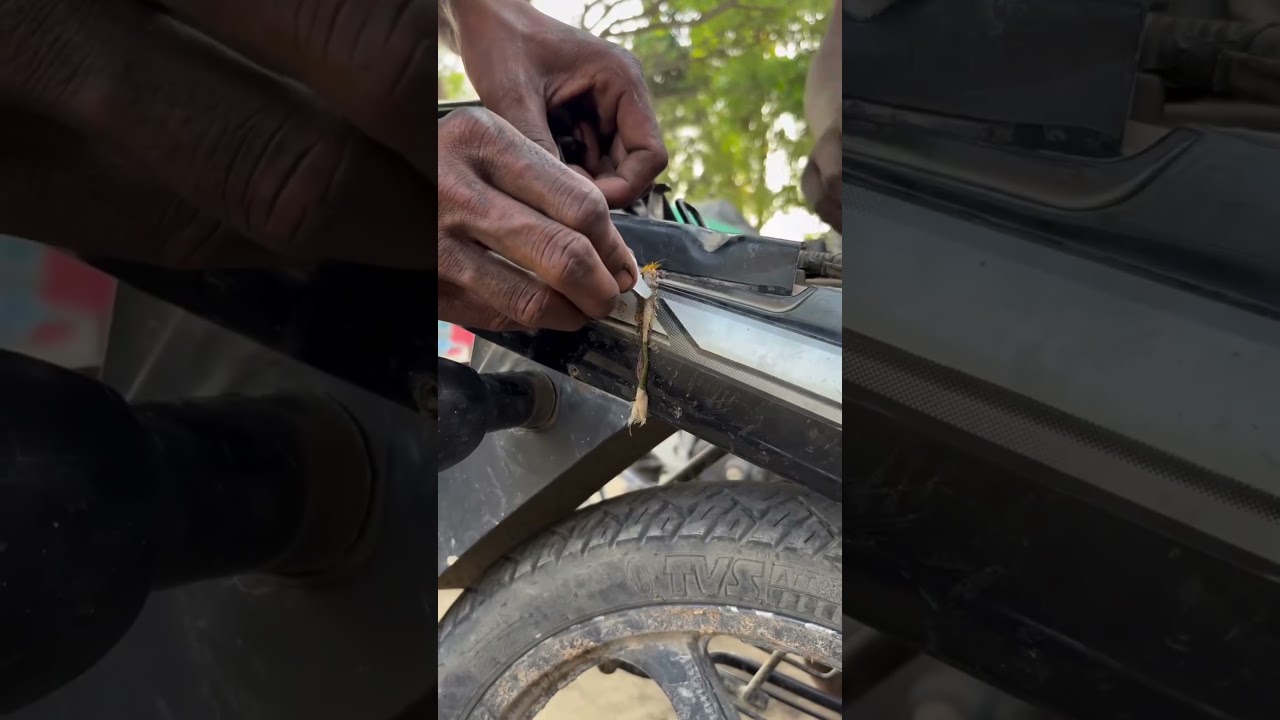 Cracked Motorcycle Body Repair #mechanic #mechaniclife #tools #diy #reels #shortvideo