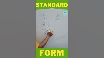Standard form of a Rational Number ll Numerator and Denominator ll #maths24by7