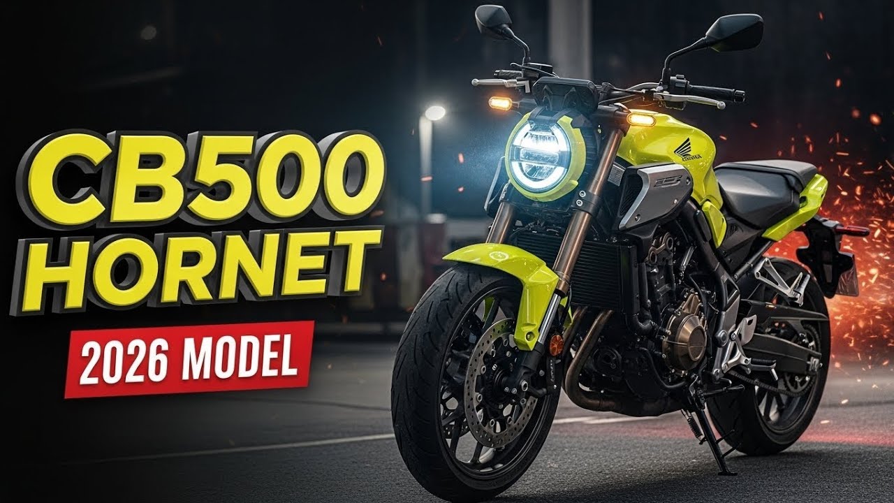 Представлен мотоцикл Honda CB500 Hornet 2026 года | Брутальный новый дизайн, больше мощности и по...