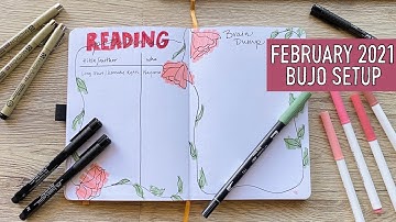 February 2021 Reading Journal Set-Up | plan with me & January flip through