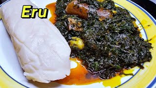 Water fufu and  Eru façon Anglophone soft //🇨🇲 Best Soft Eru recipe // Afang soup screenshot 4