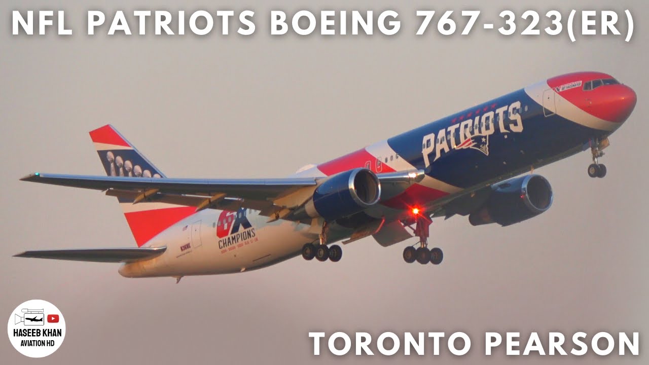 NFL New England Patriots Boeing 767-323(ER) With Vaccines Onboard | N36NE | Toronto Pearson