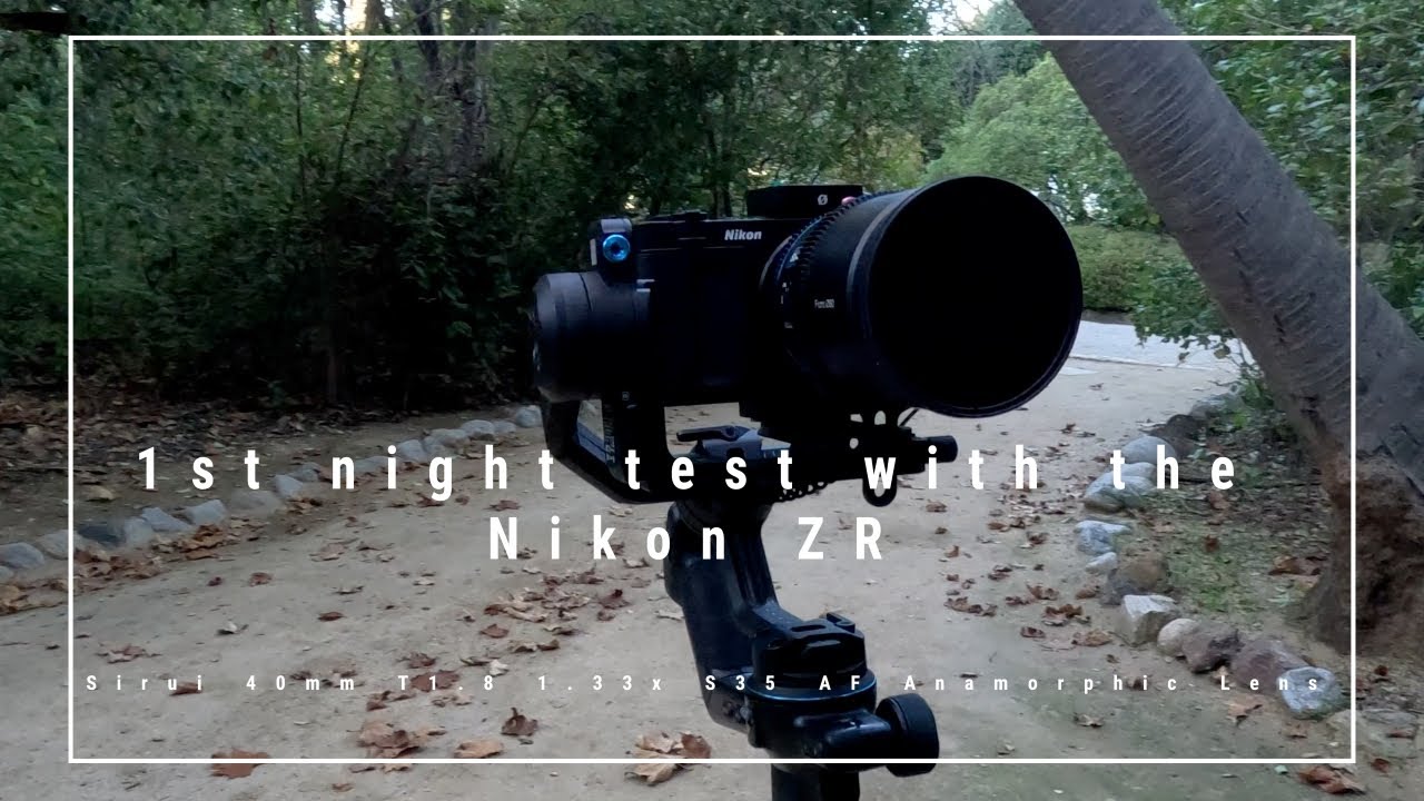 Быстрый первый ночной тест с Nikon ZR и анаморфотным объективом Sirui 40mm T1.8 1.33x S35 AF