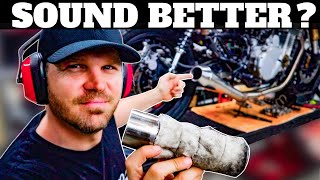 ★ Making Exhaust BAFFLES & SOUND TEST On The CB750 Cafe Racer