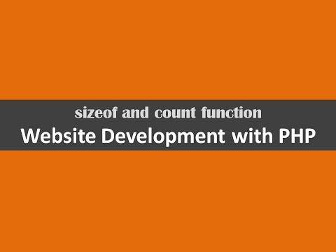 sizeof and count function development with php
