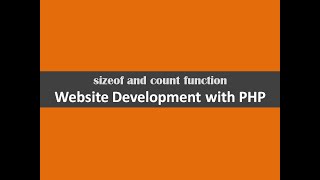 sizeof and count function development with php