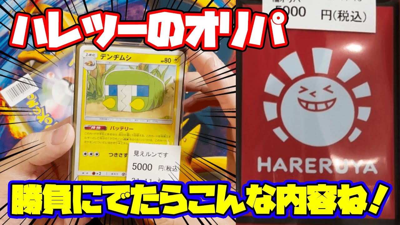 動画紹介 ポケカ ハレツー 晴れる屋 2 さんのオリパ開封 見えるんですオリパで見えているのが ノーマル 2 3枚目に5000円の価値はあるの ポケモンカード オリパ開封 ポケカ生活100 ポケモンカード攻略まとめ速報