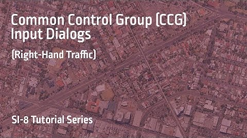 Common Control Group (CCG) Input Dialogs (Right-Hand Traffic)/ SIDRA INTERSECTION 8