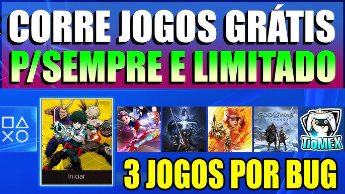 CORRE !!! 10 JOGOS GRÁTIS P/SEMPRE!! GTA 5 ONLINE NO PS4 FREE E ONE PIECE  ODYSSEY 