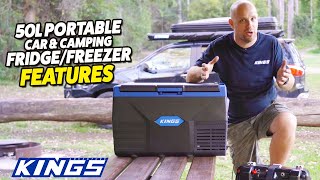 adventure kings 50l portable car & camping fridge/freezer features