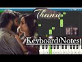 Thanu Song Keyboard Notes | Mickey J Meyer | Anirudh Ravichander | Nani | HIT 3