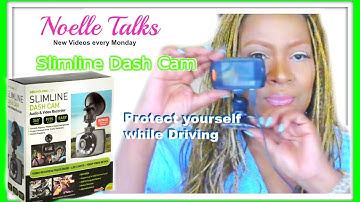 Slimline Dash Cam review - best mini camcorder - video recorder - auto camera - Noelle Talks