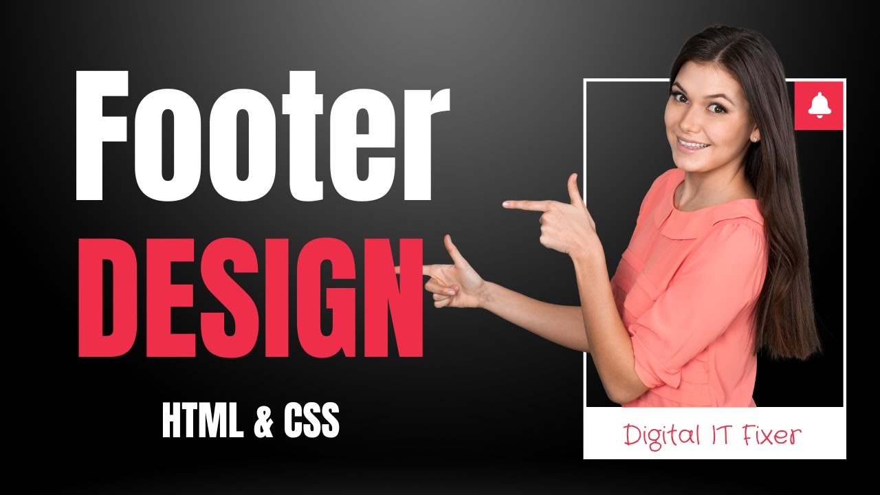 How Design the Footer in HTML CSS - YouTube
