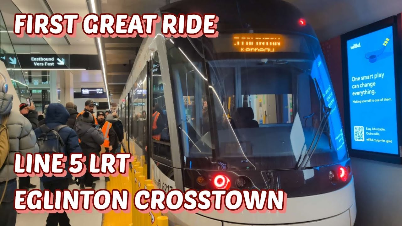 LRT LINE 5 EGLINTON: FINALLY OPEN! Line 5 Eglinton Crosstown LRT First Ride & Station Tour 