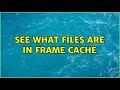 see what files are in Frame Cache