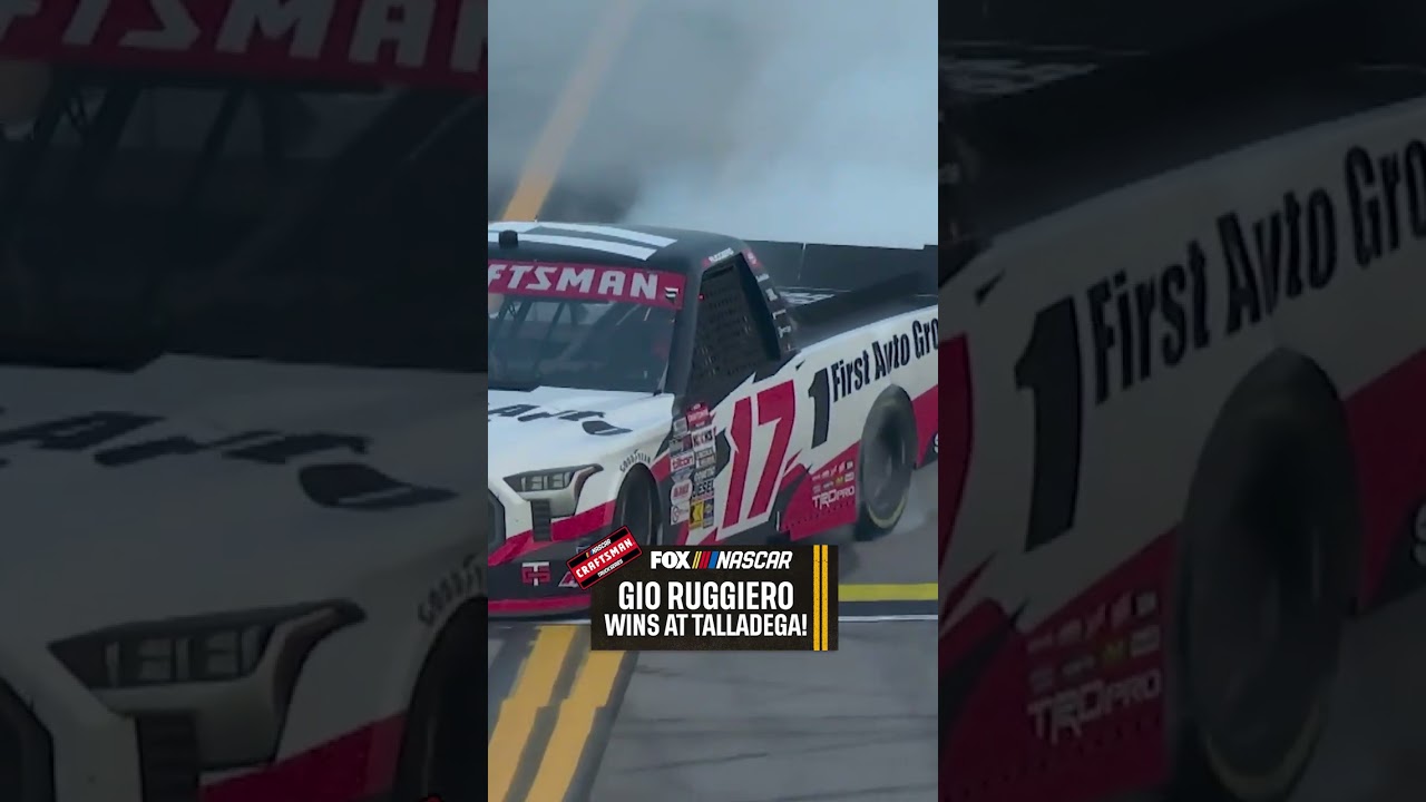 First career NASCAR Truck Series victory for Gio Ruggiero! 🏁 