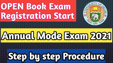 SOL Open Book Exam Registration Start 2021 || Step by step Procedure || Annual Mode Exam