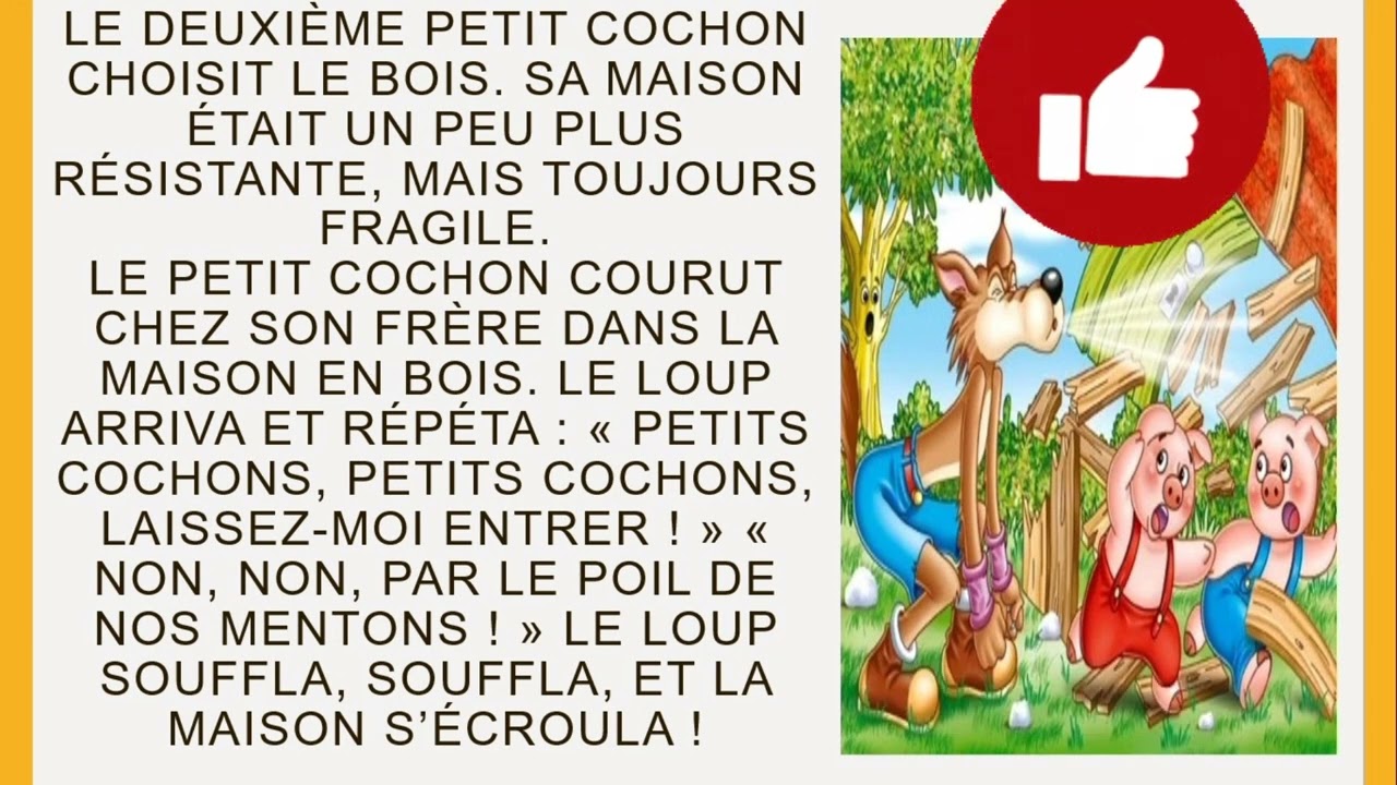 LES TROIS PETITS COCHONS/  CUENTO LOS TRES CERDITOS EN FRANCÉS 👉  SUSCRIBETE Y DALE LIKE.