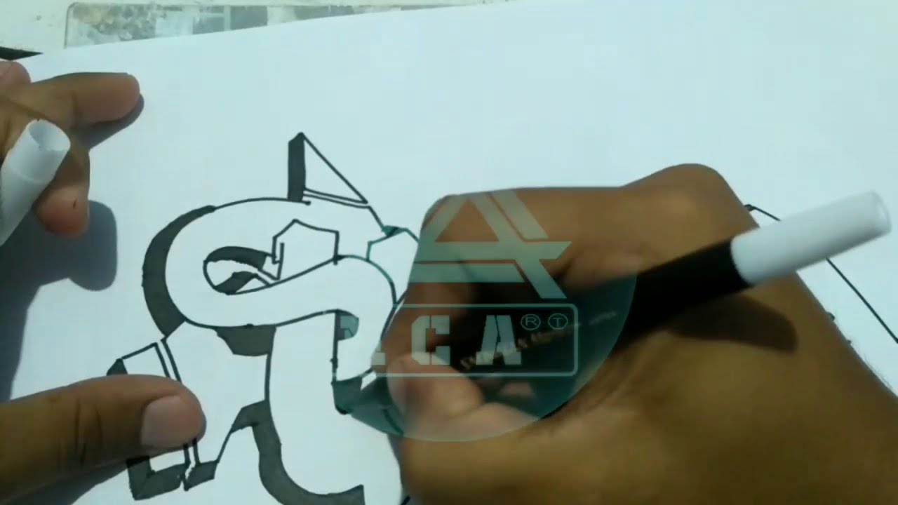 TUTORIAL CARA MENGGAMBAR GRAFFITI KEREN REQUEST SUBSCRIBER TULISAN