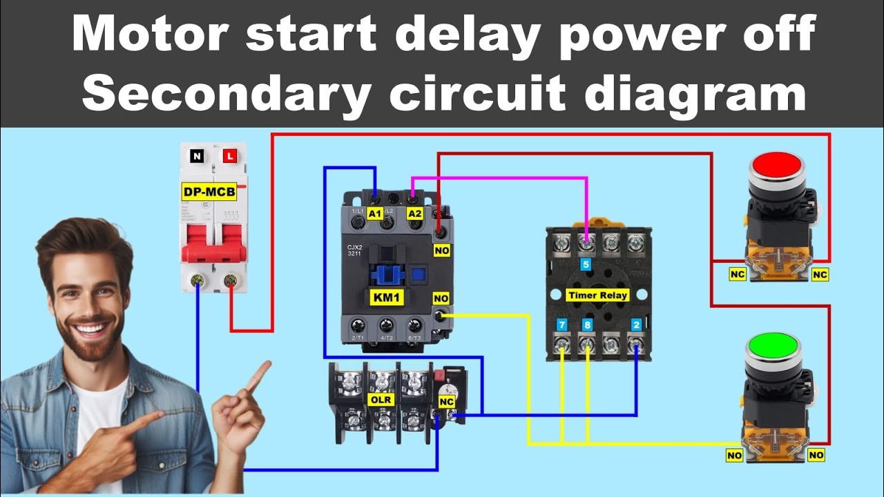 OFF Delay Timer Control Contactor Wiring Diagram | Step-by-Step Guide ...