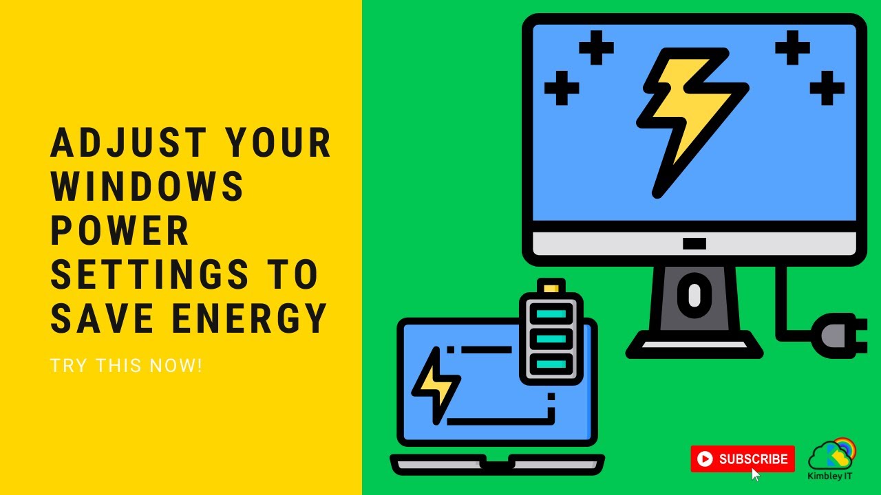 Adjust your Windows Power Settings to Save Energy YouTube