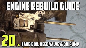 Removing carb box, reed valve & oil pump - Vespa LML Engine rebuild tutorial Part 20