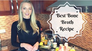 Best Bone Broth Recipe in a Slow Cooker  #bonebroth