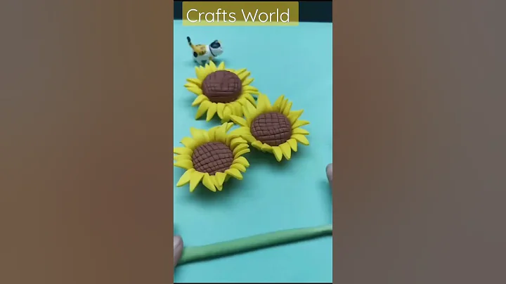 Polymer clay craft, easy sunflower craft , satisfying video easy tutorial