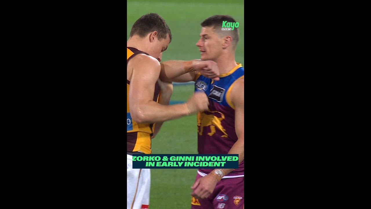 Jack Ginnivan and Dayne Zorko got HEATED early...