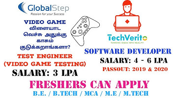 TECH VERITO  & GLOBAL STEP IS HIRING| FRESHERS | 4 TO 6 LAKHS SALARY | MNC