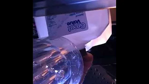 Amazing water freezing in glass in seconds