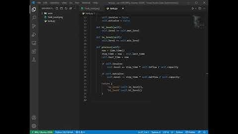 Python tank simulation connected with s7-1200 PLC
