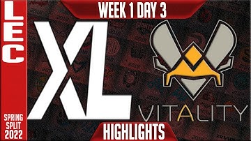 XL vs VIT Highlights | LEC Spring 2022 W1D3 | Excel Esports vs Team Vitality