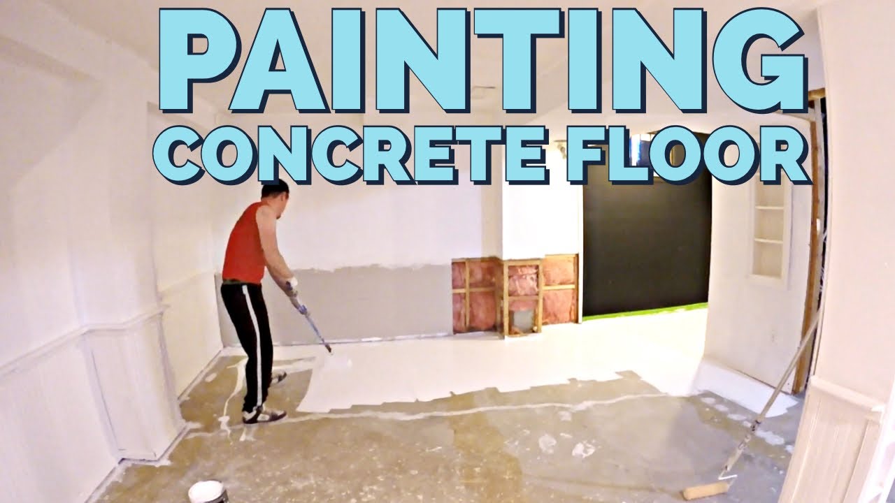 How To Paint A Basement HOW TO PAINT CONCRETE FLOOR - how to paint basement floor - how to prepare  concrete floor - YouTube