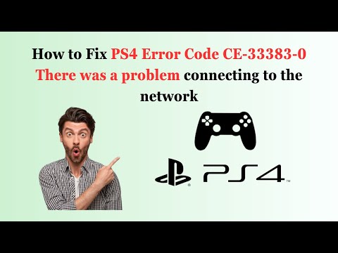 その他 PS4 How to Fix PS4 Error Code CE-33383-0 There was a problem