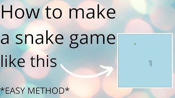 Making a snake game only using HTML and JavaScript| *easy*