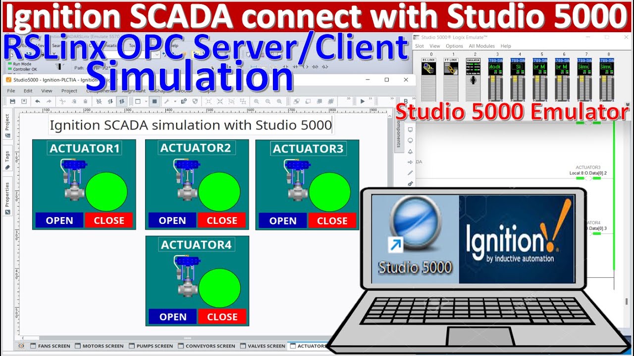 Ignition SCADA connect with Allen Bradley Studio 5000 simulation