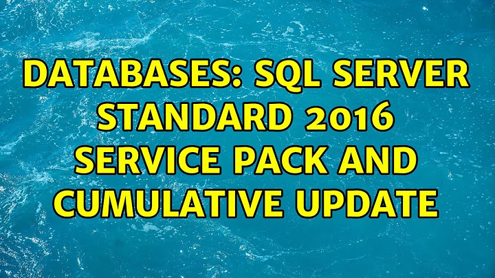 Difference between cumulative update and service pack in SQL Server