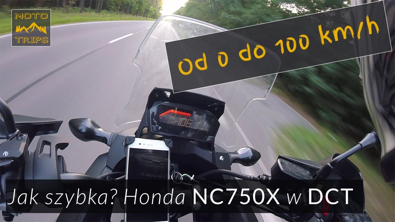 Jak szybko pojedzie Honda NC750X w DCT od 0 do 100 km/h