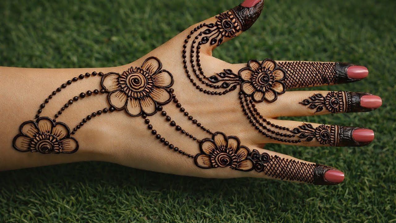 Very Beautiful Stylish jewellery Mehendi Design |Back Hand Mehendi Design|
