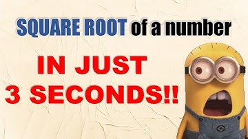 Square root of a number in just 3 seconds!! - AWESOME MATH TRICK  | Ms Rosette