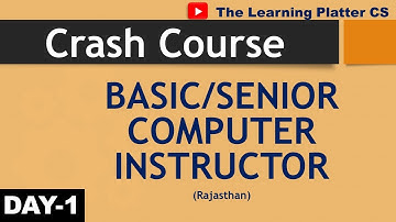 Computer Anudeshak | Free Crash Course for Computer teacher | Day-1 | Fundamentals of Computers