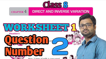 DAV Math | Class 8 | Chapter 04 | Direct n Inverse Variation | Worksheet 1 |Qn 2 |Art Of Mathematica