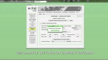 ABE DME5010 (MPEG-4 encoder + DVB modulator) GUI